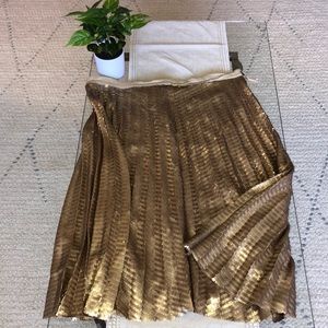 Maeve by Anthropologie Gold sequence skirt